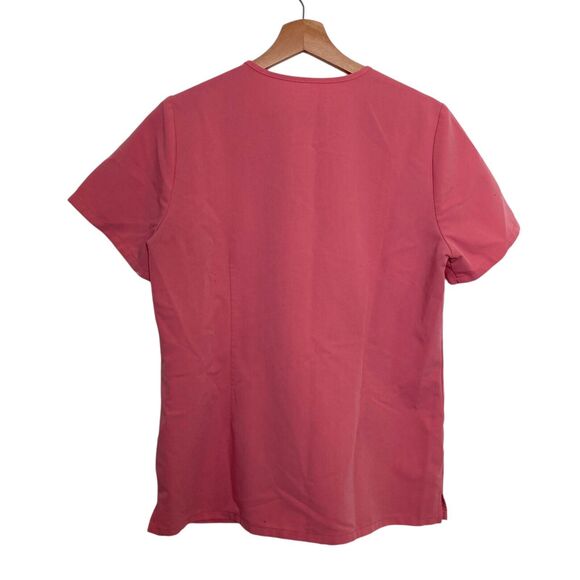 Figs Womens M Casma Three Pocket Scrub Top Peachy Pink Limited FW1100 Medical - Picture 2 of 13
